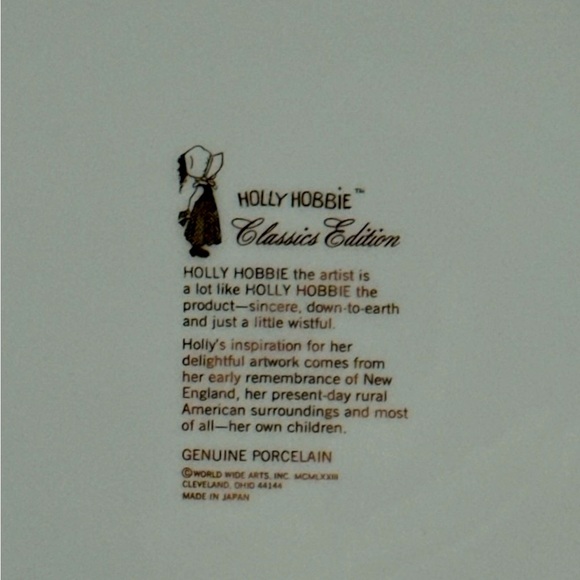 Vintage Holly Hobbie Collector Decorative Plate “Behind Every Good Intention” - Picture 4 of 5
